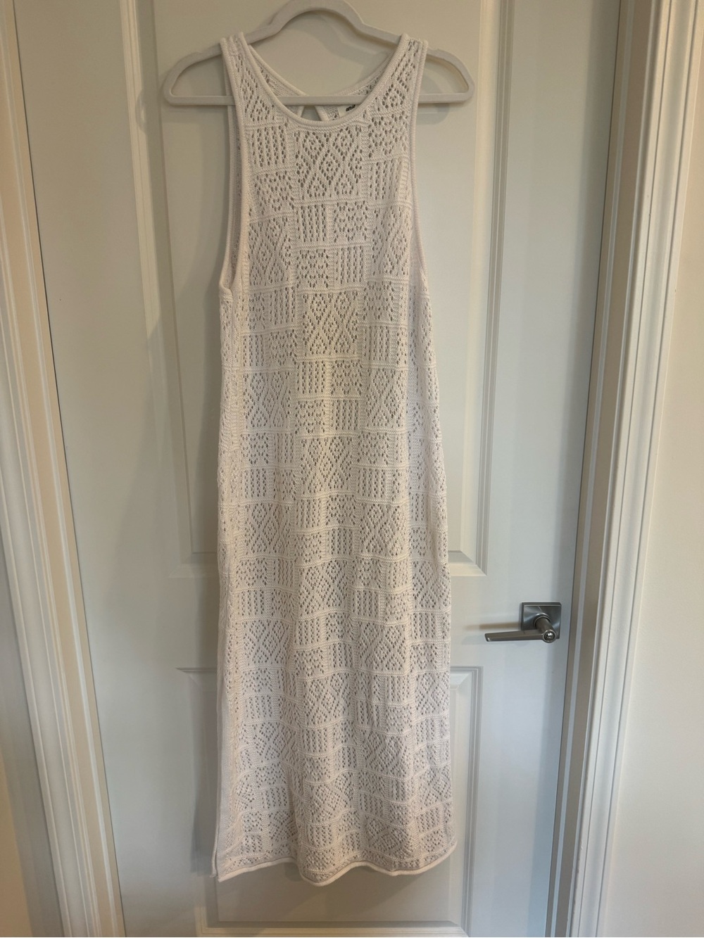 Aerie White Crochet Maxi Dress Coverup